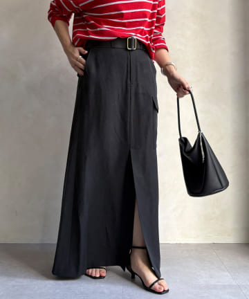 DOUDOU(ドゥドゥ) ツイルカーゴスカート