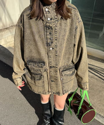 CIAOPANIC(チャオパニック) 【ANTI WARP /アンチワープ】デニムスモッグフーディジャケット