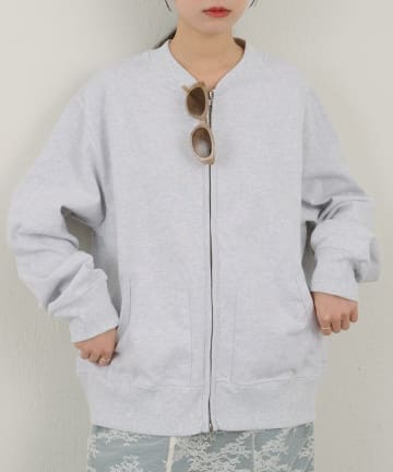 Kastane(カスタネ) 【WHIMSIC/2サイズ展開】フルジップスウェットシャツ