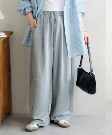 DISCOAT(ディスコート) 【SS先行予約】リヨセルブレンドスウェットライクイージーパンツ