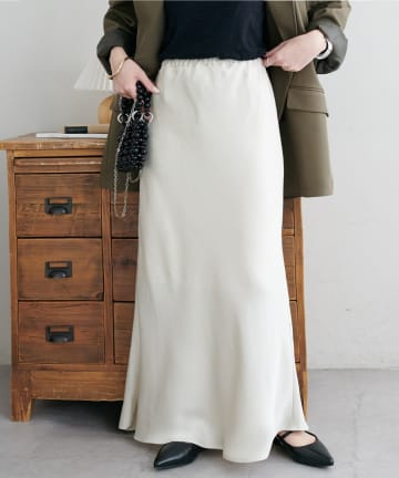 DISCOAT(ディスコート) 【SS先行予約】サテンマーメイドスカート