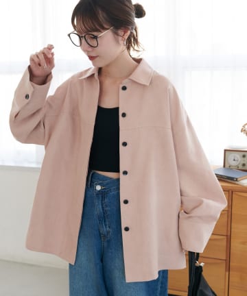 DISCOAT(ディスコート) 【SS先行予約】フェイクスエードシャツ