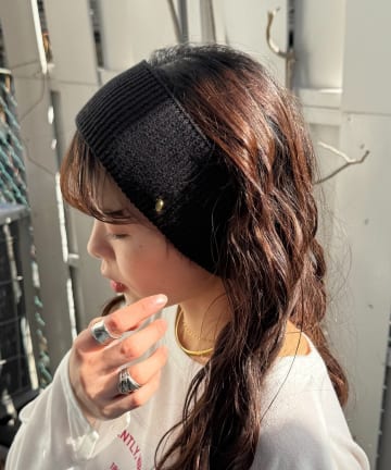 CIAOPANIC TYPY(チャオパニックティピー) :プレート付きリブヘアターバン