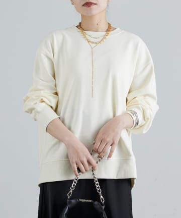 Lui's(ルイス) 後ろデザインミニ裏毛ロンT