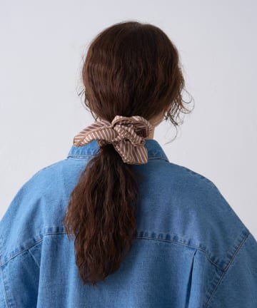 CIAOPANIC TYPY(チャオパニックティピー) :lilチェーン付きストライプシュシュ