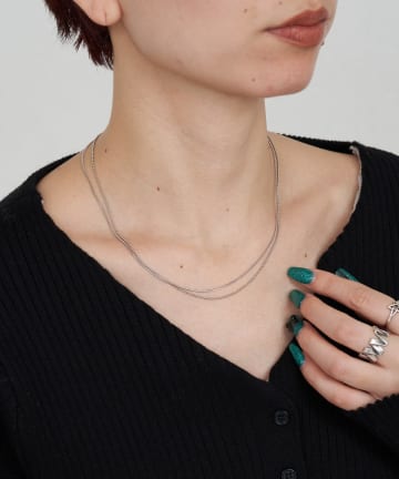 CIAOPANIC TYPY(チャオパニックティピー) :lilステンレスボールチェーン2連ネックレス