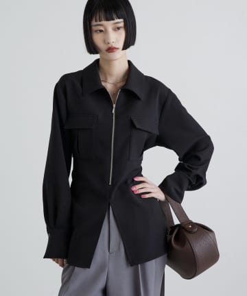 Lui's(ルイス) ダブルクロス前ポケットZIPシャツ