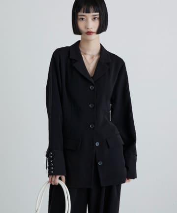 Lui's(ルイス) 袖口レースアップシャツジャケット