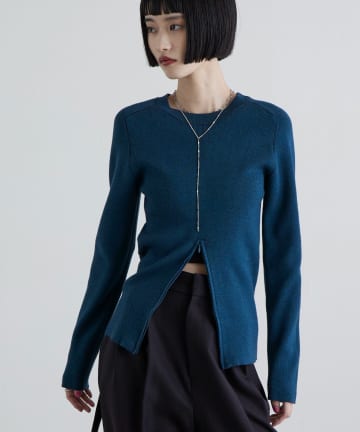 Lui's(ルイス) フロントZIPデザインニット