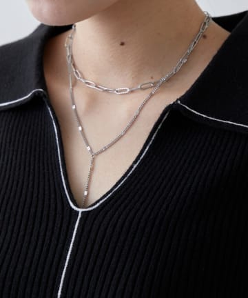 Lui's(ルイス) サージカルステンレスダブルエッジネックレス