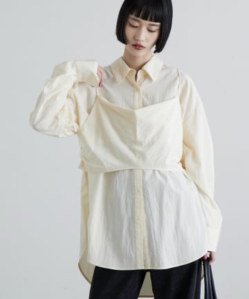 Lui's(ルイス) サテンキャミセットルーズシャツ