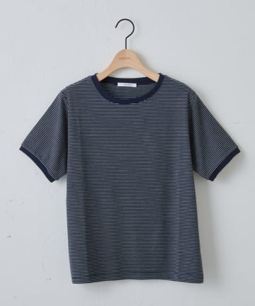 DISCOAT(ディスコート) 【WEB限定】リンガーシアーボーダー半袖Tシャツ