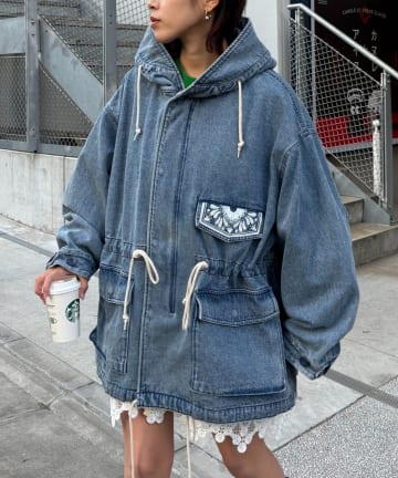 CIAOPANIC TYPY(チャオパニックティピー) 【etsinta】レースベスト付モッズコート