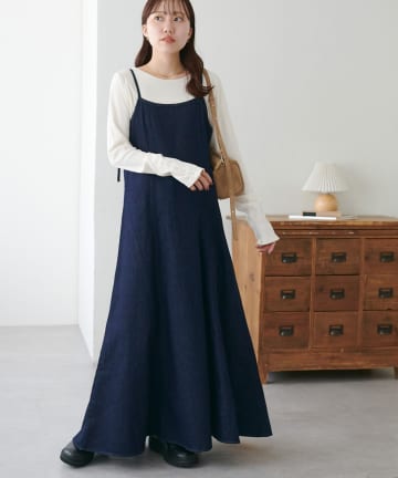 DISCOAT(ディスコート) デニムフレアキャミワンピース