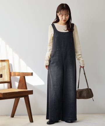 DISCOAT(ディスコート) 【SS先行予約】デニムジップ使いサロペット