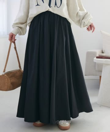 DISCOAT(ディスコート) 【総ゴム◎】タックギャザーフレアスカート