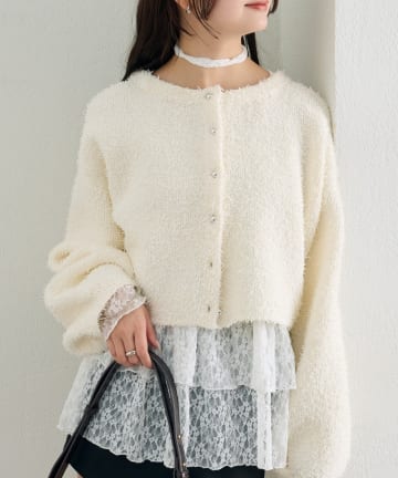 mystic(ミスティック) 26SSミニフリンジカーディガン