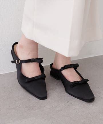 natural couture(ナチュラルクチュール) ダブルリボンミュール