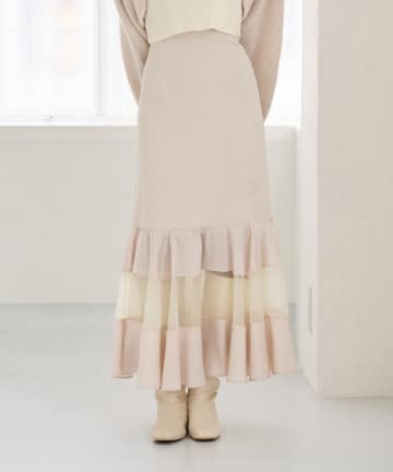 Seemi.by NICE CLAUP(シーミーバイナイスクラップ) 【Seemi】異素材マーメイドスカート