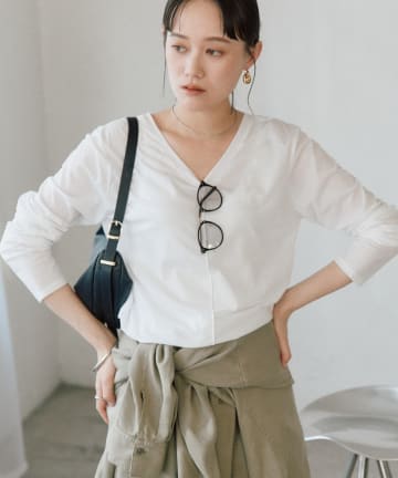 RIVE DROITE(リヴドロワ) 予約【着回し力抜群】2wayセミシアーロンTee