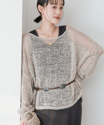 RIVE DROITE(リヴドロワ) 予約【ご好評につき新色追加！】テープヤーンボートネックニット/6月上旬お届け予定