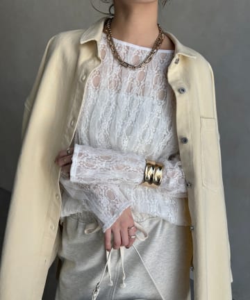 DOUDOU(ドゥドゥ) チュールレースロンTEE