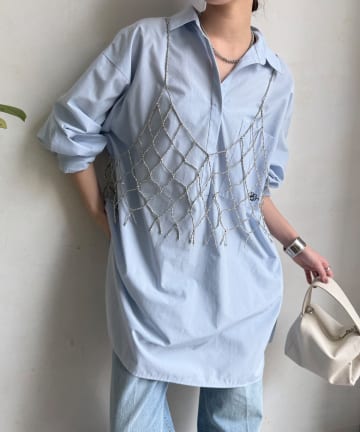 DOUDOU(ドゥドゥ) 【WEB限定】前後2WAYビーズビスチェ