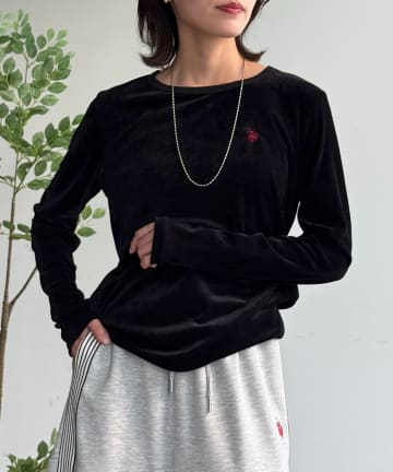 CPCM(シーピーシーエム) 【U.S. POLO ASSN.】シアーベロアロンT