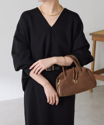 COLLAGE GALLARDAGALANTE(コラージュ ガリャルダガランテ) 【ストレッチ/腰回りカバー】ポンチＶネックプルオーバー/セットアップ