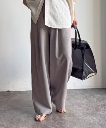 DOUDOU(ドゥドゥ) 【WEB限定】2WAYシャークスキンイージーパンツ