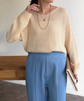 Chez toi(シェトワ) シアーニットプルオーバー