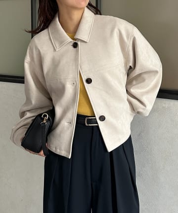 Thevon.(ゼヴォン) Fスエードショートブルゾン