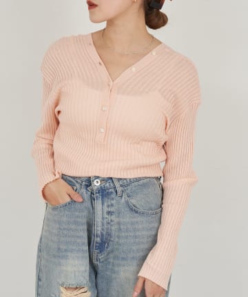 SHENERY(シーナリー) 【26SS予約】2WAYリブカーディガン