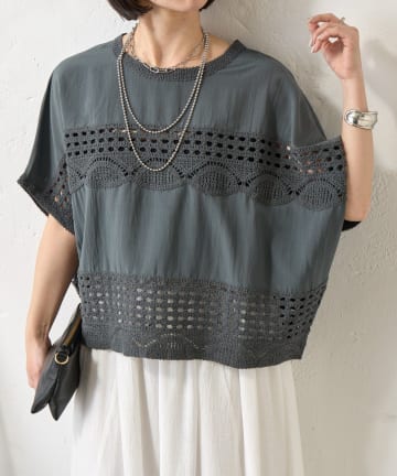 Jena　espace merveilleux(ジェナ　エスパスメルヴェイユ) カギ針ニット切替BL