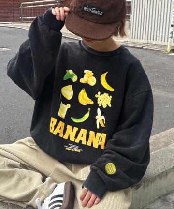 CIAOPANIC TYPY(チャオパニックティピー) 【SOUNDS GOOOOD】ベジタブルプリントパウダー加工スウェット