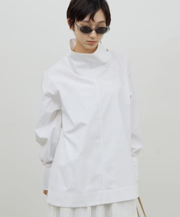 GALLARDAGALANTE(ガリャルダガランテ) 【手洗い可】ハイネックコットンシャツ