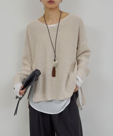 GALLARDAGALANTE(ガリャルダガランテ) 【春先の必需品！】コットンメッシュプルオーバー