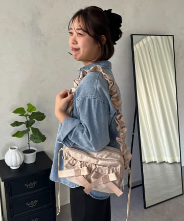 prose verse(プロズヴェール) 【SAPON】撥水リボンシャーリングショルダーバッグ