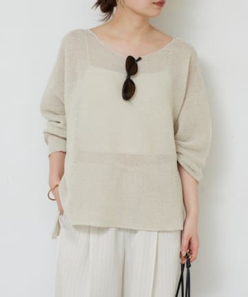 GALLARDAGALANTE(ガリャルダガランテ) 【近日予約開始】【春夏の必需品！】ペーパーヤーンメッシュニット