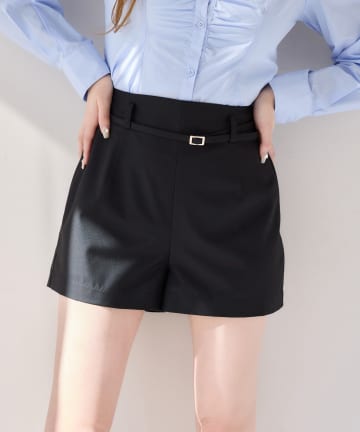 one after another NICE CLAUP(ワンアフターアナザー ナイスクラップ) ベルト付きツイードショートパンツ【セットアップ可能】