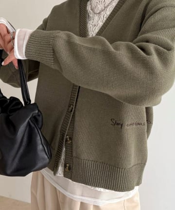 FREDY & GLOSTER(フレディ アンド グロスター) メッセージニットカーディガン