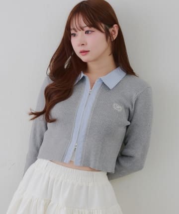 Remind me and forever(リマインドミーアンドフォーエバー) シャツドッキングWZIPカーディガン