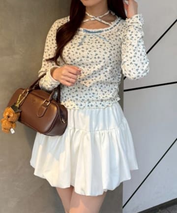 Remind me and forever(リマインドミーアンドフォーエバー) 衿レースリボンテレコトップス