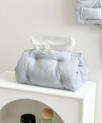 3COINS(スリーコインズ) モコモコティッシュケース