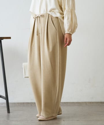 Jena　espace merveilleux(ジェナ　エスパスメルヴェイユ) リボンタックワイドパンツ