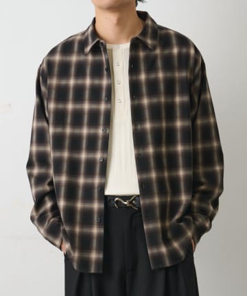 COLONY 2139(コロニー トゥーワンスリーナイン) シルキーオンブレチェック長袖シャツ