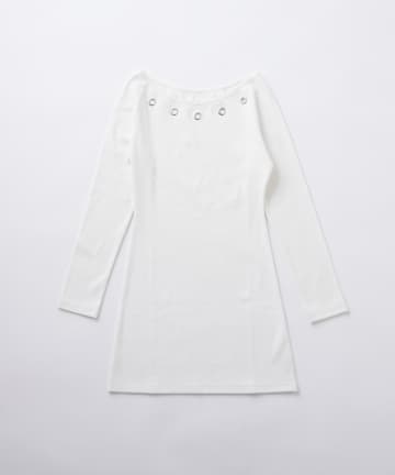 WHO’S WHO gallery(フーズフーギャラリー) アイレットリブワンピース