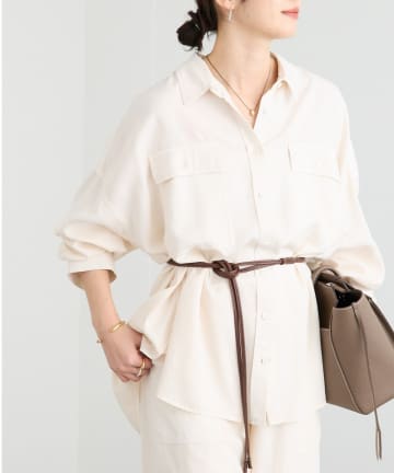 RIVE DROITE(リヴドロワ) 予約【セットアップ可/新色追加】ガーメントダイワイドシャツ/2月下旬お届け予定