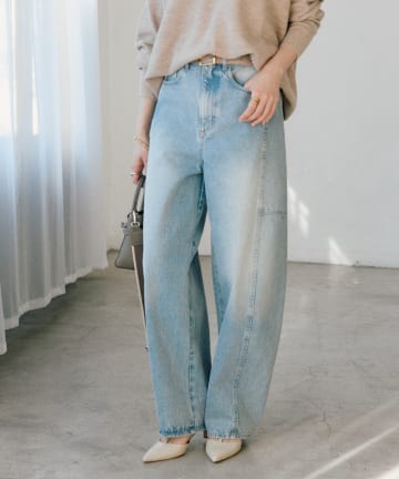 RIVE DROITE(リヴドロワ) 【トレンド感ある着こなしに】ソフトバレルデニム