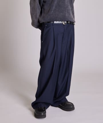 OUTLET(アウトレット) 【WHO'S WHO gallery】ワンタックスタッズスラックス